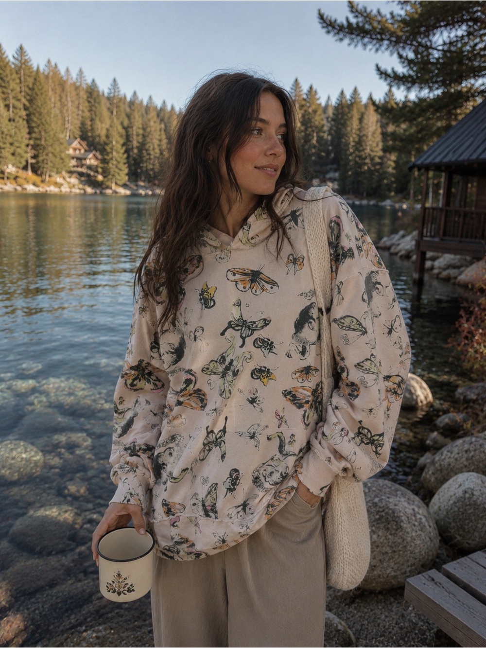 Free people Ragabond Swan Gossip Hoodie